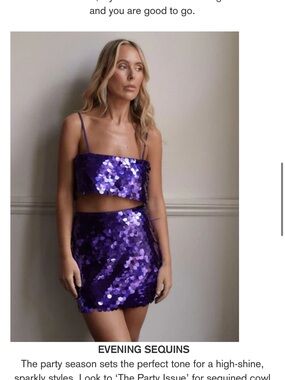Sequin Purple two piece set🪩🕺